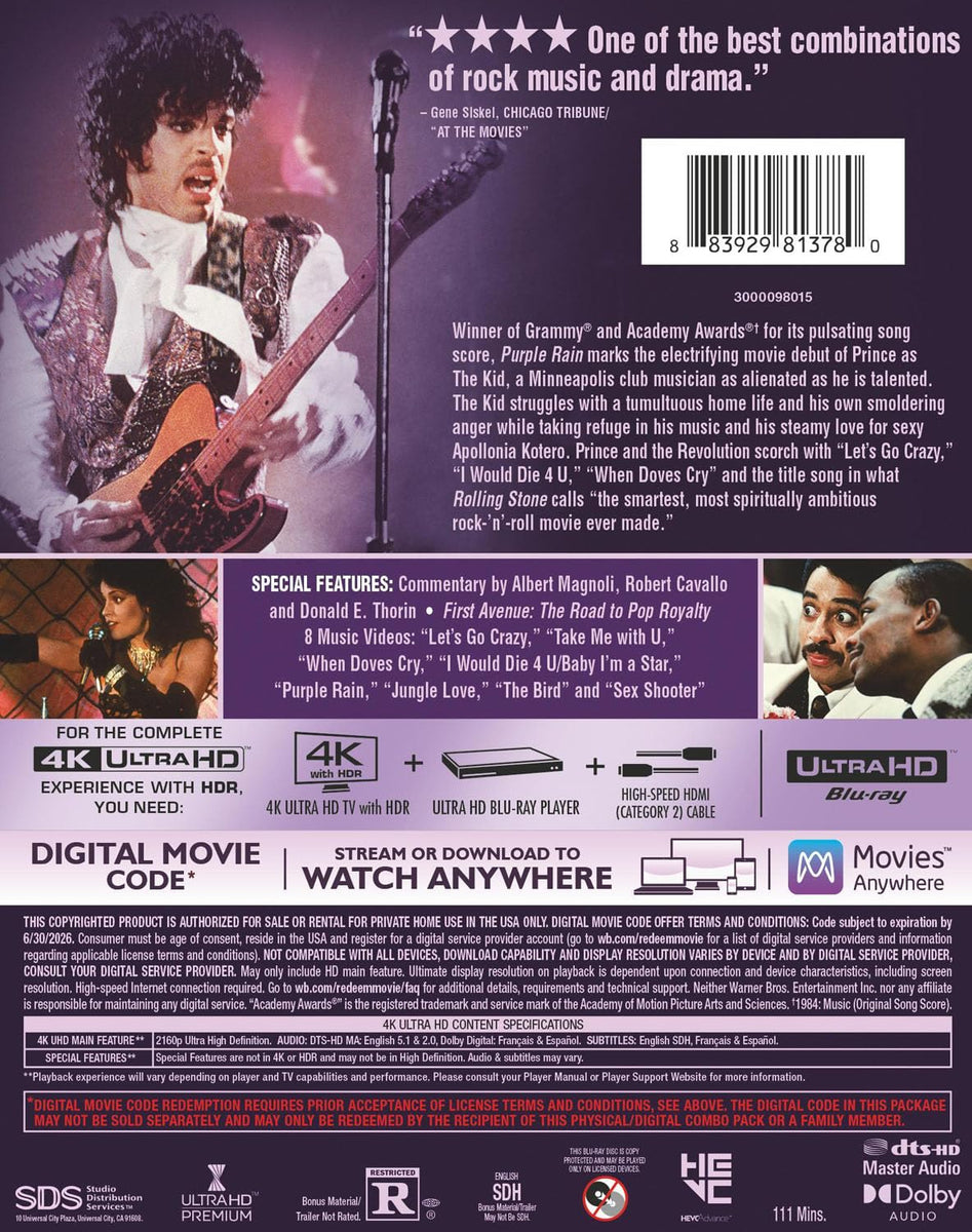 PRE-ORDER - Purple Rain (4K UHD)