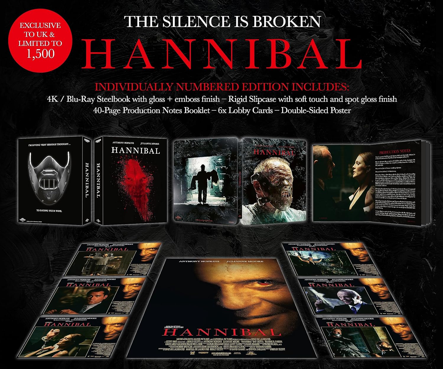 Hannibal (4K UHD, Limited Edition Steelbook, Region Free/B) *limit