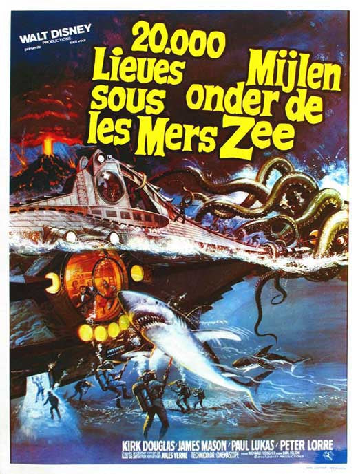 20,000 Leagues Under the Sea Belgian Poster 11x17 – Orbit DVD